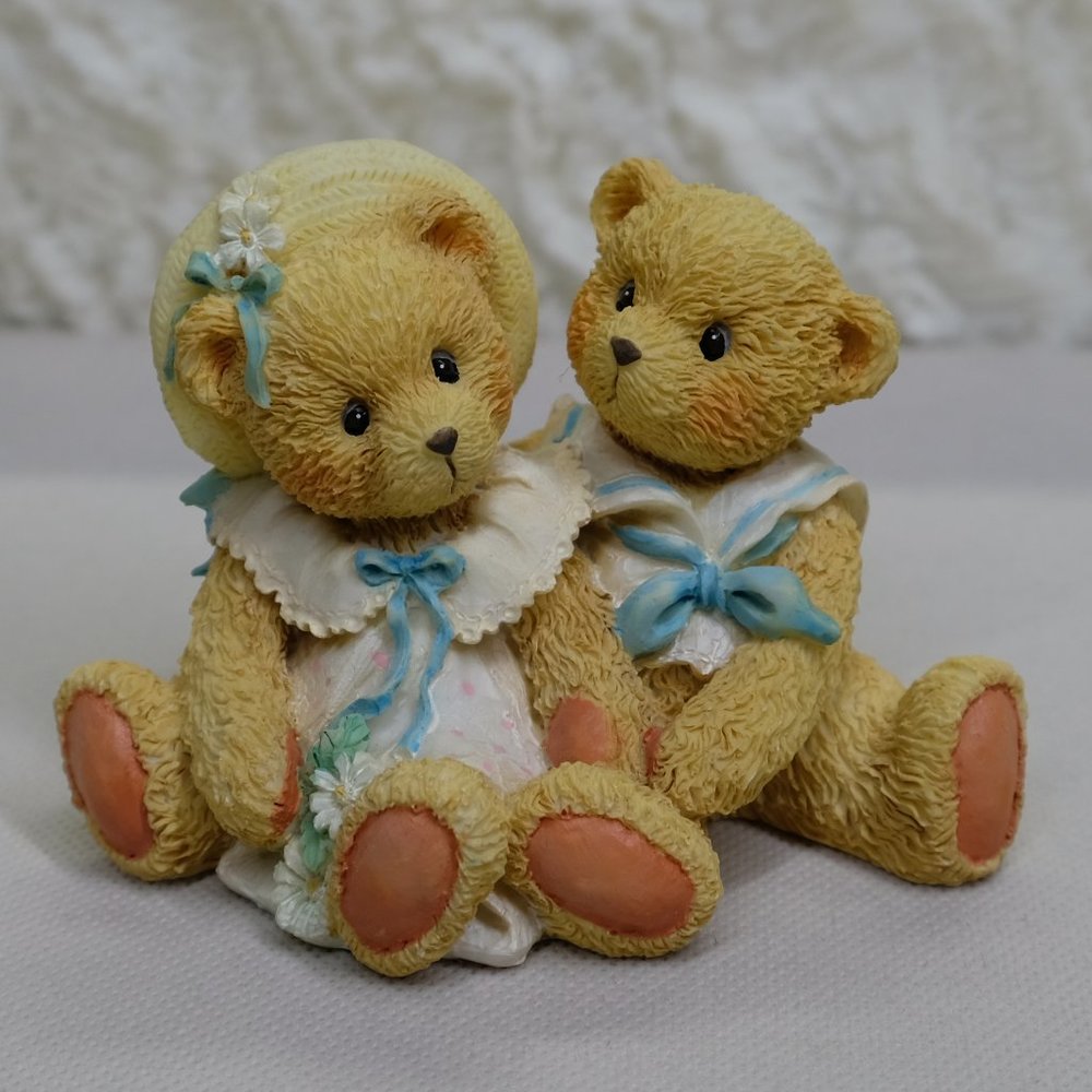 Cherished Teddies Heidi and David Vintage 1992 Bears in Sailor Suits Figurine